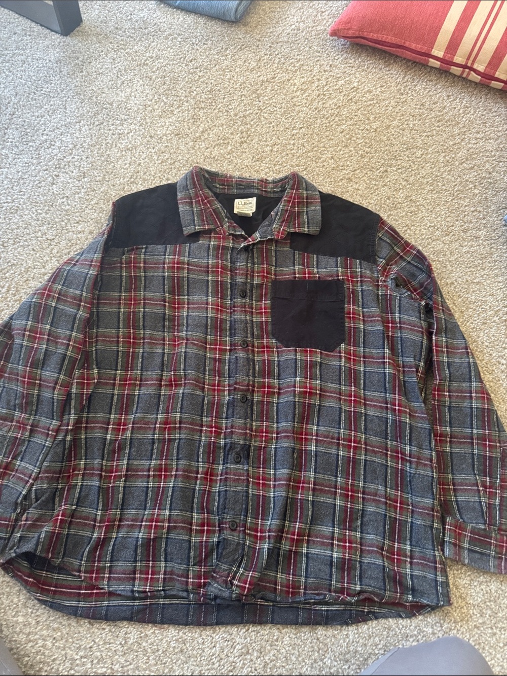 L.L.Bean Heritage Scotch Plaid Flannel Shirt XXL Field Shirt